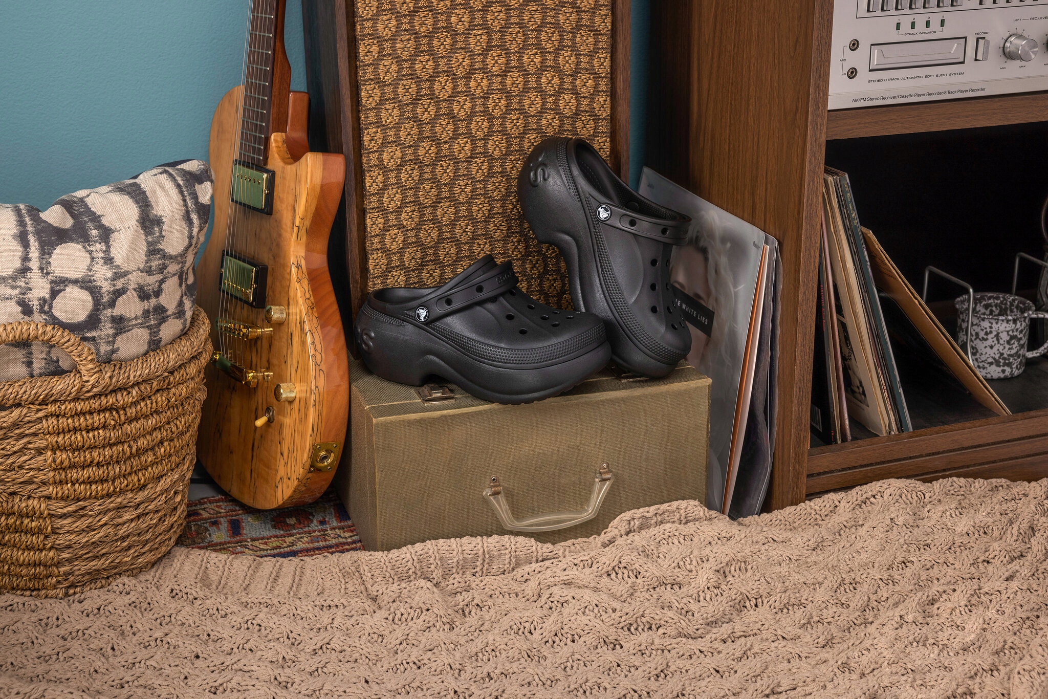 Damskie Buty Chodaki Platforma Koturn Crocs Bella 210062 Clog 39-40