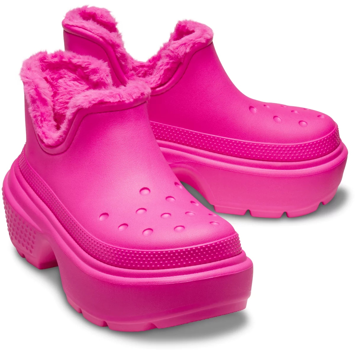 Crocs Damskie Ocieplane Botki Na Platformie Stomp Lined Shorty Boot 38-39