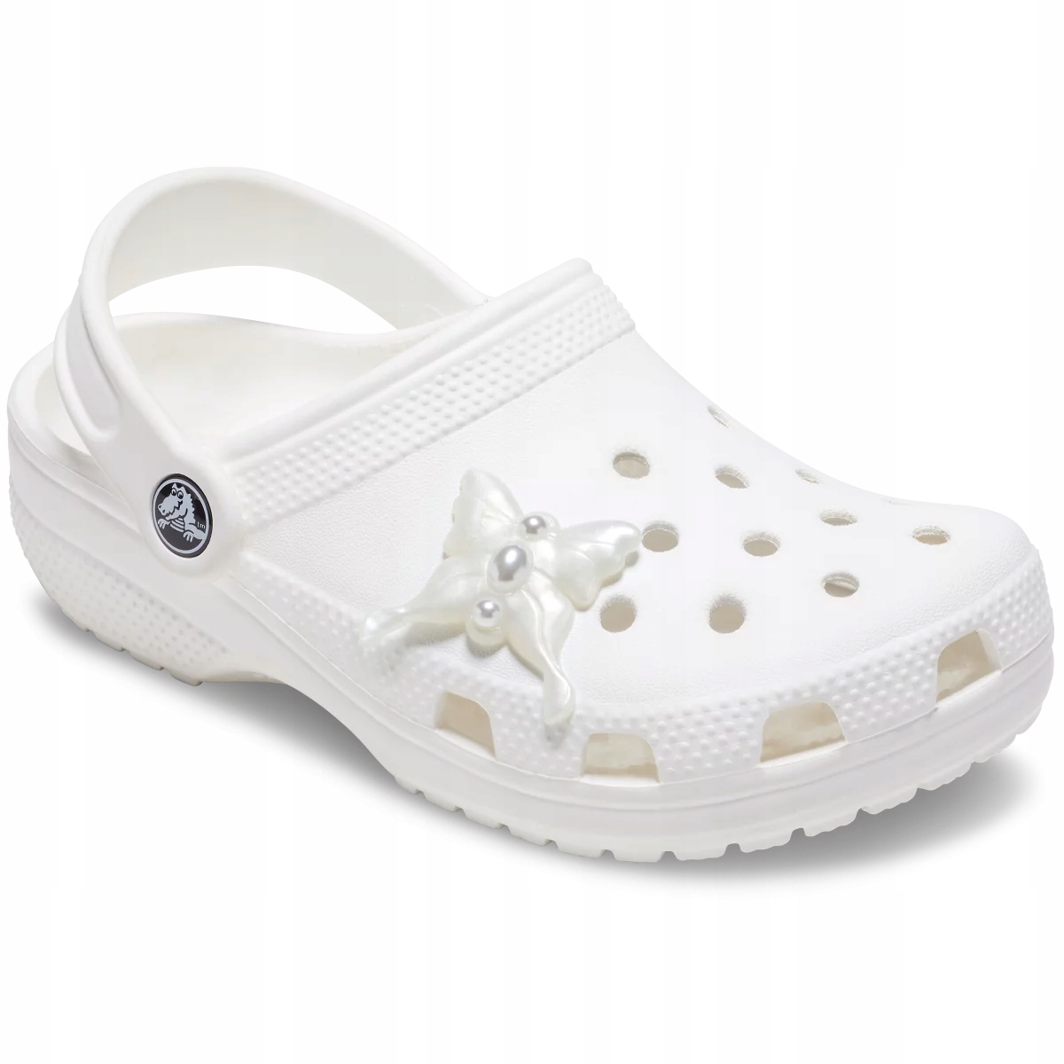 Crocs Przypinka Ozdoba Charms Jibbitz Do Butów Meta Jelly White Butterfly