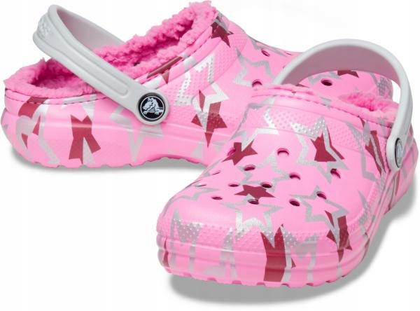 Dziecięce Ocieplane Buty Klapki Chodaki Crocs Classic Disco Clog 29-30