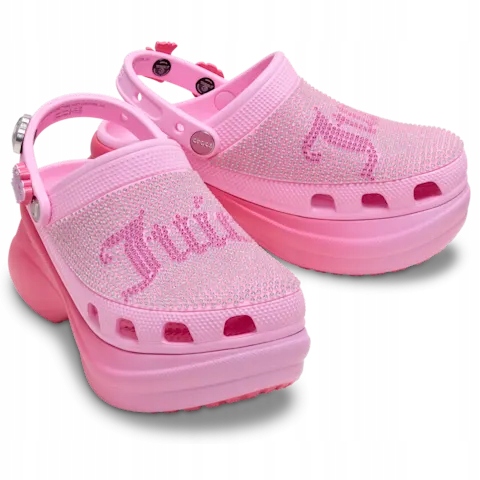 Damskie Buty Chodaki Platforma Koturn Crocs Juicy Couture Bae Clog 38-39