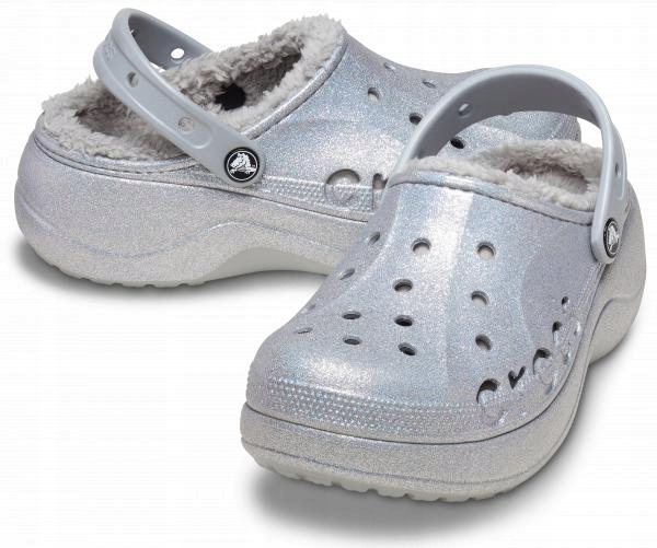 Damskie Ocieplane Chodaki Buty Crocs Baya Platform Lined 210451 Clog 37-38