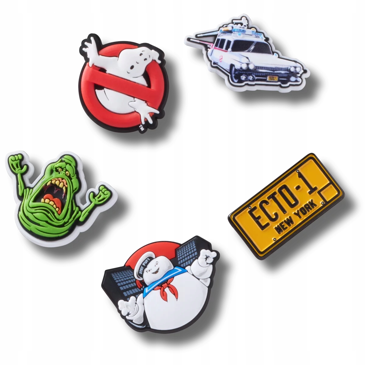 Crocs Przypinki Ozdoby Piny Charms Jibbitz Ghostbusters Five 5pc