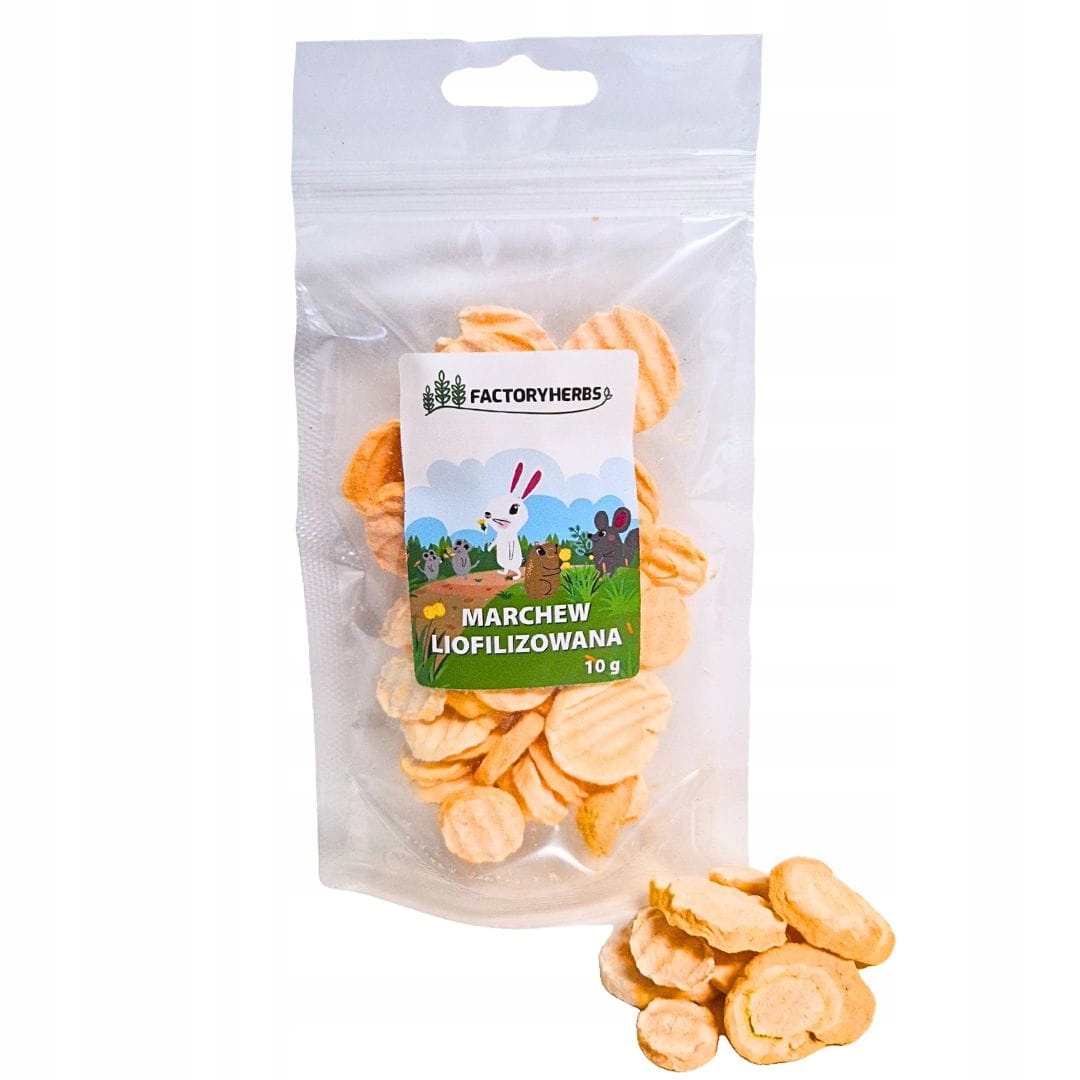 MARCHEW LIOFILIZOWANA 10g FACTORYHERBS MARCHEWKA CHIPS DLA GRYZONI - 50d5f5b5a2b72d137b7328b6ee1fcd9d