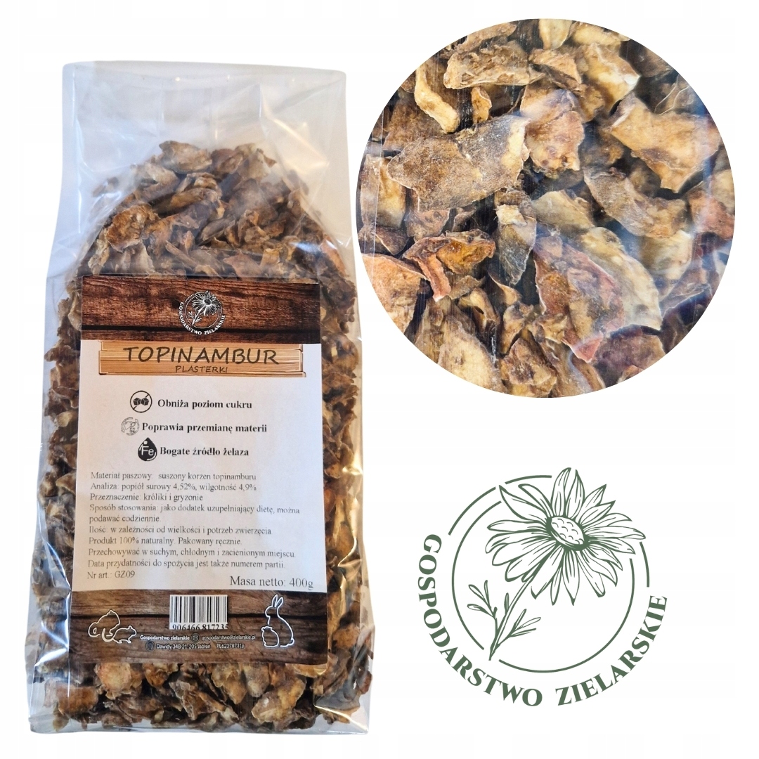 TOPINAMBUR PLASTERKI 400g GOSPODARSTWO ZIELARSKIE KARMA PRZYSMAKI WARZYWNE - 5aaa953c8b0d4e45730f8b13c3eabf90