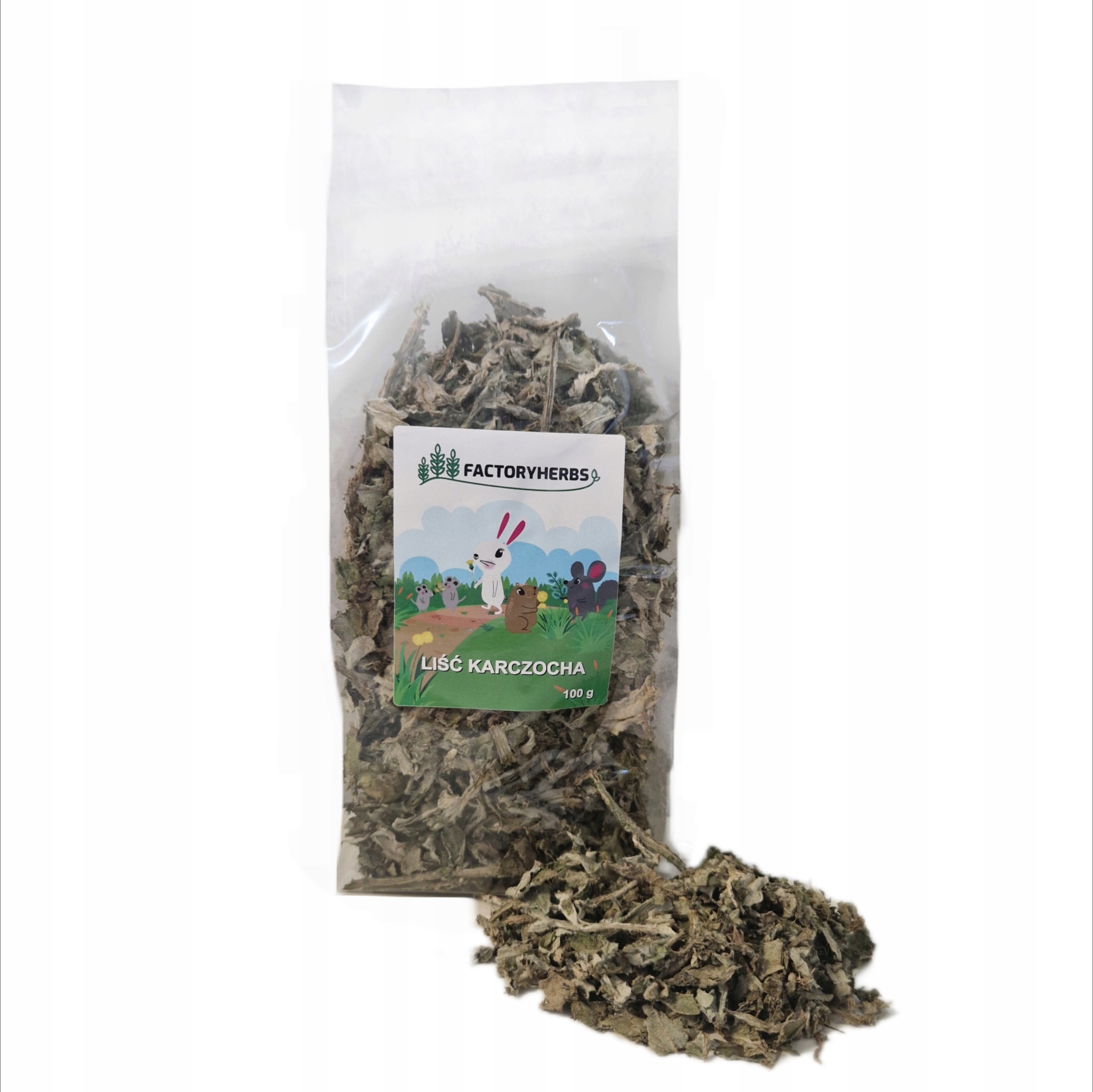 Liść karczocha 100g FACTORYHERBS zioła dla królików i gryzoni naturalne - 808361c351e0e1019a272e1bcc5920f1