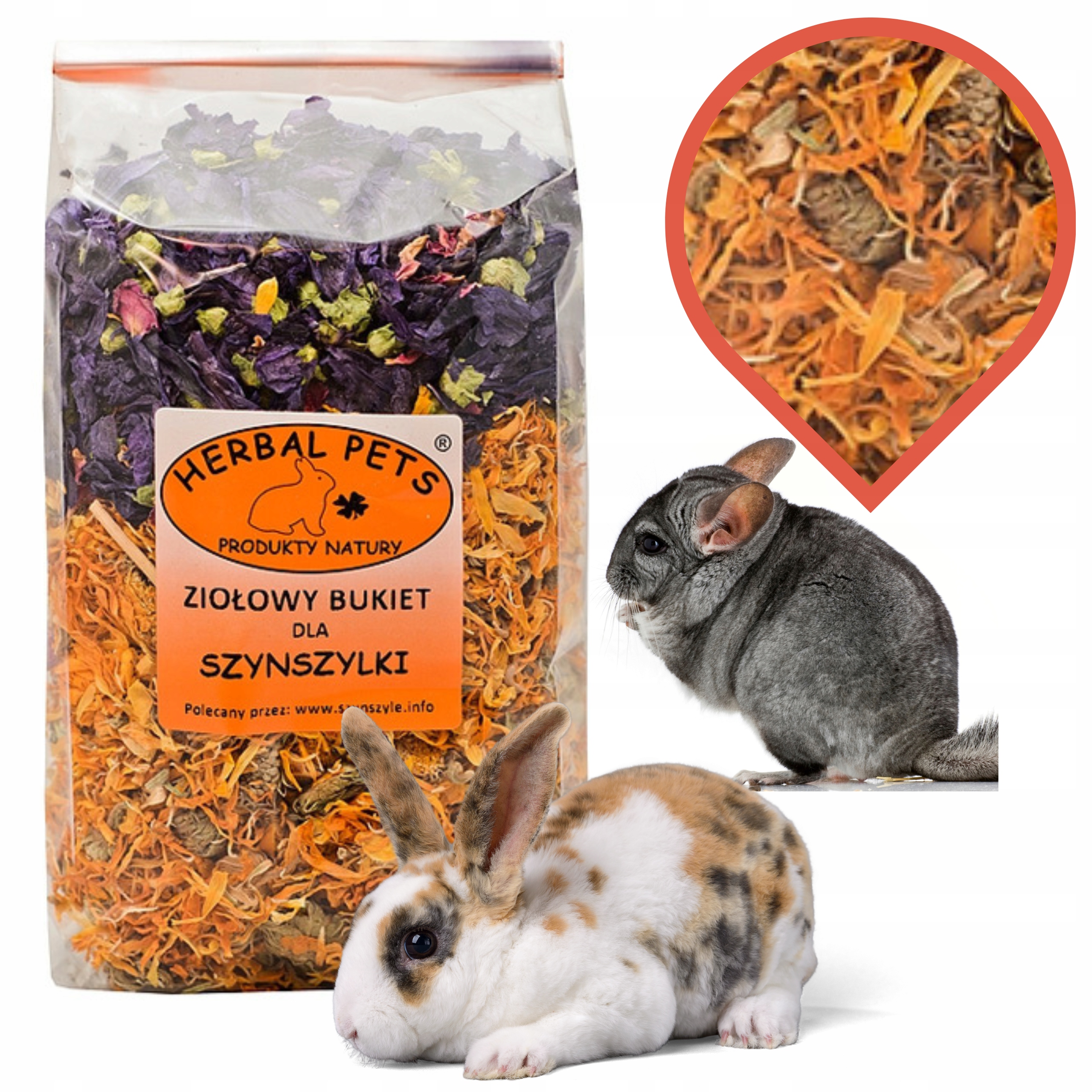ZIOŁOWY BUKIET DLA SZYNSZYLKI 100g HERBAL PETS SZYNSZYLA I GRYZOŃ KWIATY - b975f8f417079faae86975dbfd7f9cb1