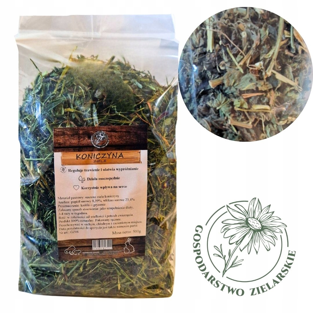 KONICZYNA 500g GOSPODARSTWO ZIELARSKIE ZIELE KONICZYNY 0,5kg KARMA ZIOŁA - d184b176377b3bd090e6b703387e9176