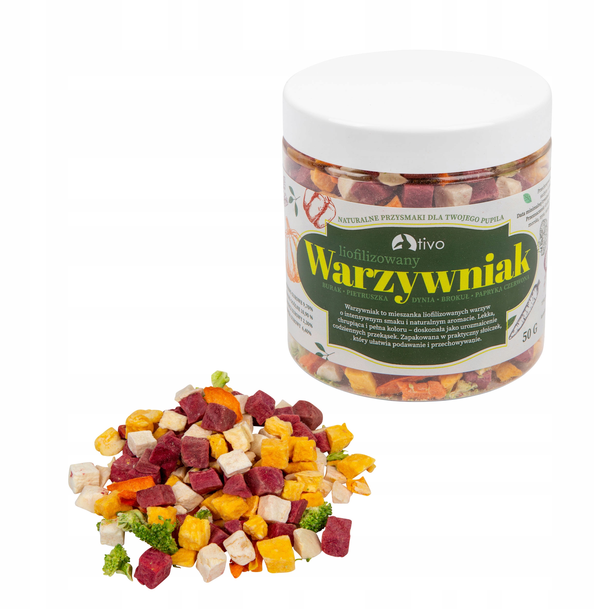 Tivo Warzywniak liofilizowany 50g mix warzyw liofilizowanych burak,dynia - df21c603f3ab4aa109bb12d4c43c89c2
