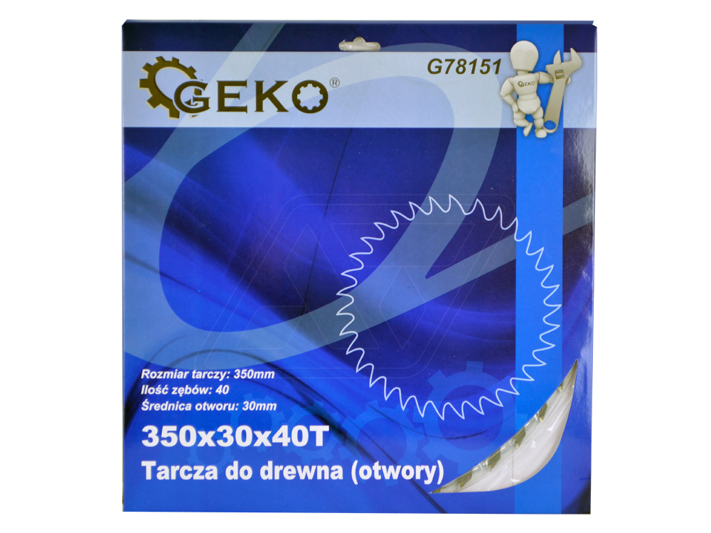 PIŁA TARCZA WIDIOWA DO CIĘCIA DREWNA 350x30 40 ZĘBÓW TNĄCYCH GEKO G78151