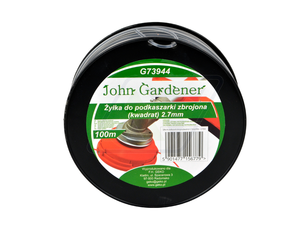ŻYŁKA TNĄCA DO KOS I PODKASZAREK 2.7 MM 100 MB G73944 KWADRAT + RDZEŃ