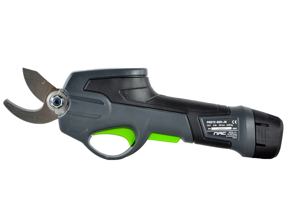 AKUMULATOROWY SEKATOR DO CIĘCIA GAŁĘZI NAC PRB72-B20-JN 7.2 V CIĘCIE 25 MM