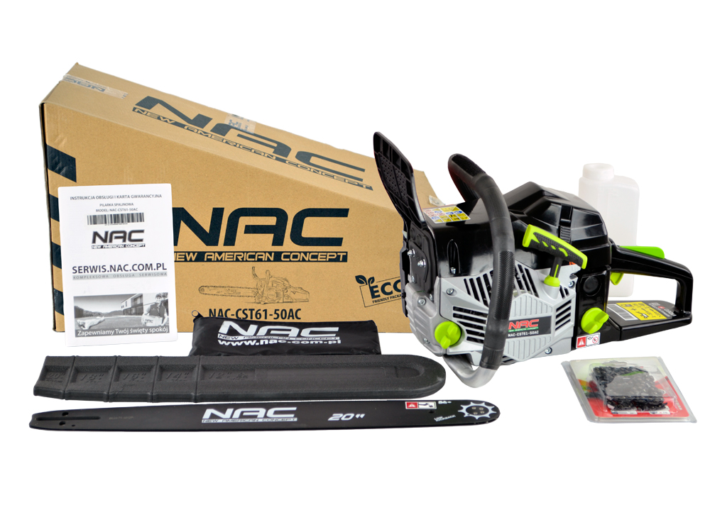 PIŁA ŁAŃCUCHOWA SPALINOWA NAC CST61-50AC 3,9 KM PROWAD. 51 CM MOCNA