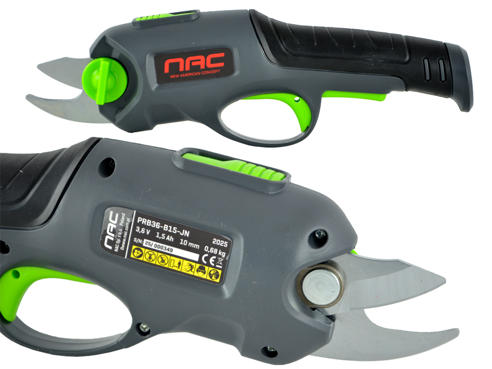 AKUMULATOROWY SEKATOR DO CIĘCIA GAŁĘZI NAC PRB36-B15-JN 800 CIĘĆ NA 1 ŁADOW