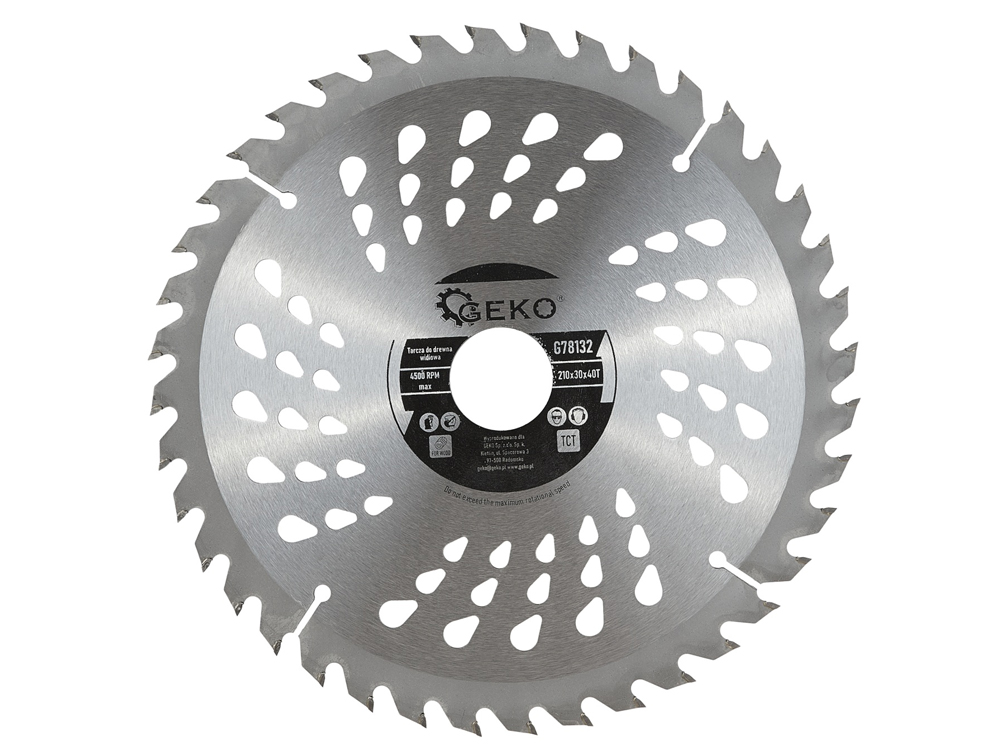 PIŁA TARCZA WIDIOWA DO CIĘCIA DREWNA 210x30 40 ZĘBÓW TNĄCYCH G78132