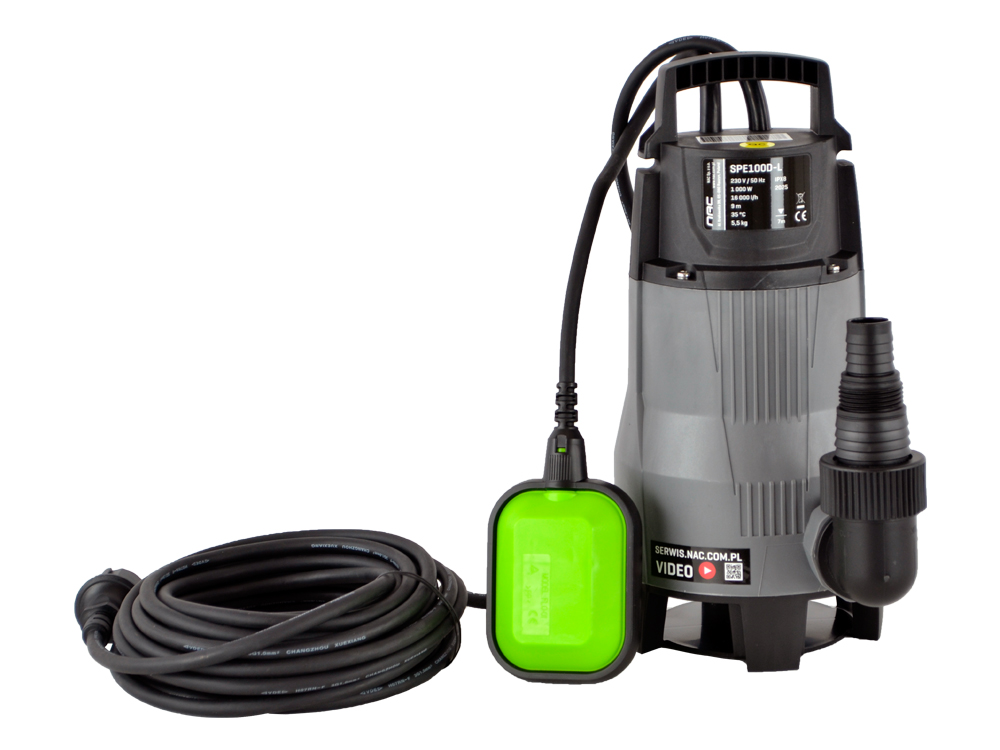 POMPA ZATAPIALNA DO BRUDNEJ WODY NAC SPE 100D-L MOC 1000 W 16 000 LITR/h