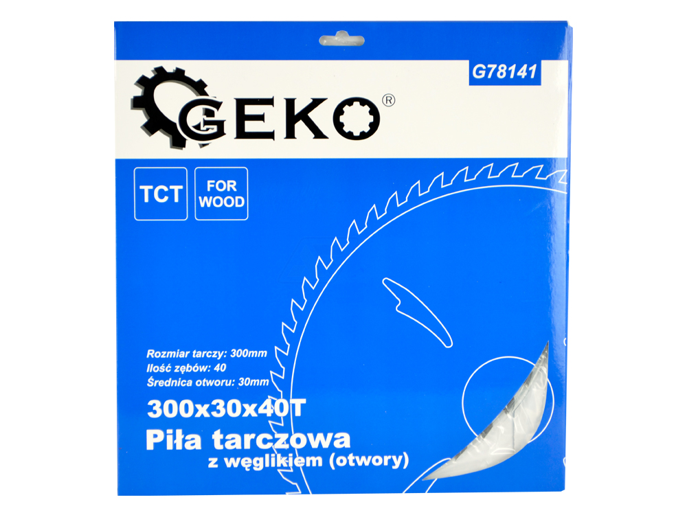 PIŁA TARCZA WIDIOWA DO CIĘCIA DREWNA 300x30 40 ZĘBÓW GEKO G78141