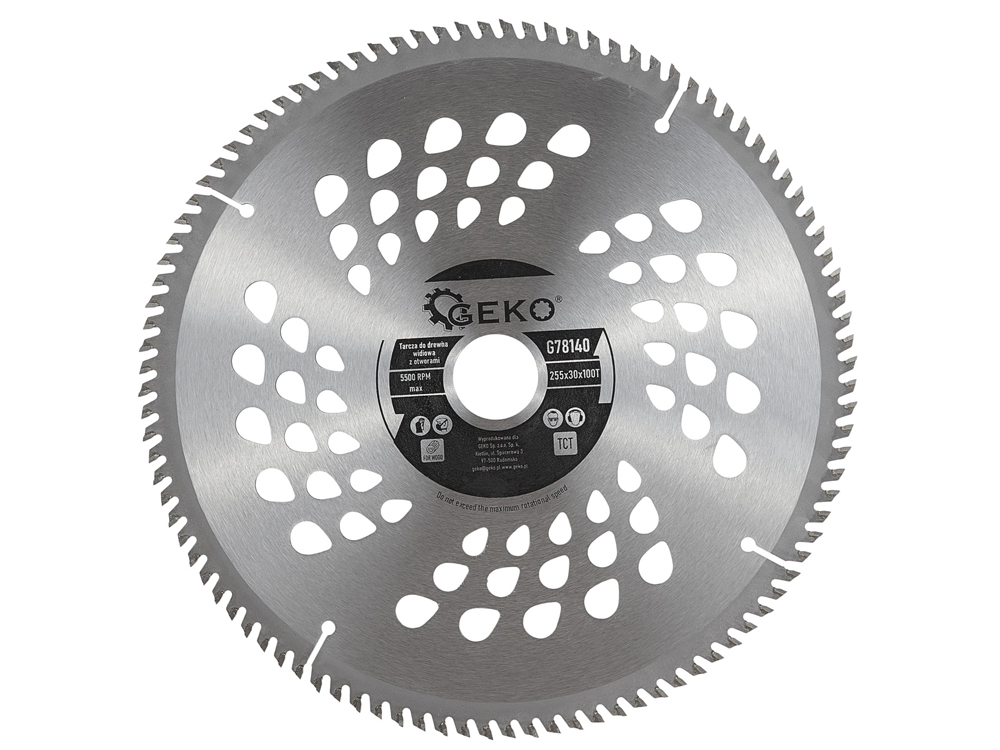 PIŁA TARCZA WIDIOWA DO CIĘCIA DREWNA 255x30 100 ZĘBÓW TNĄCYCH G78140