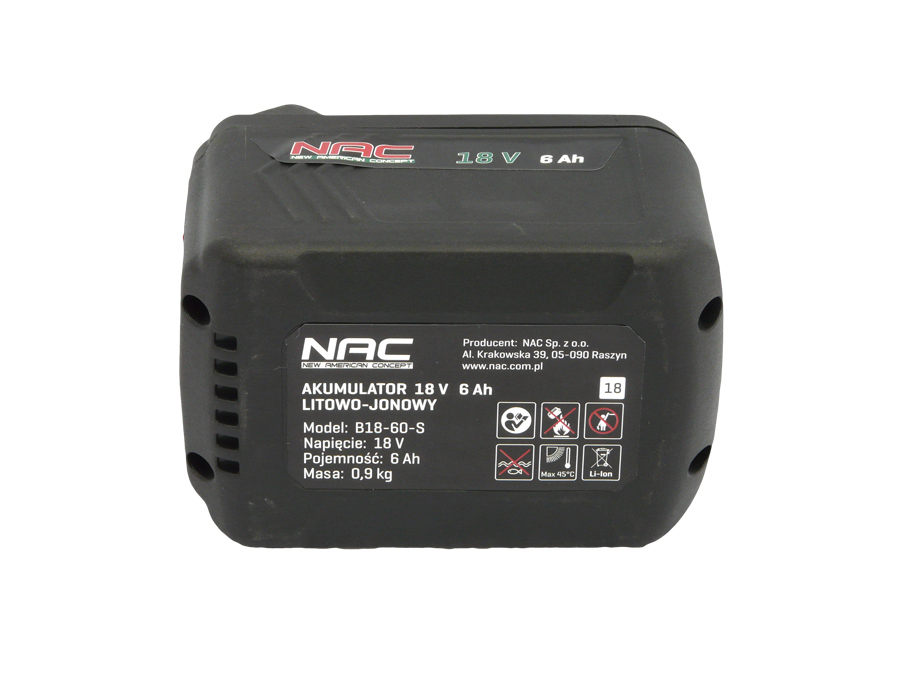 AKUMULATOR NAC 18 V 6 AH DO TB18-B15-S / HB18-B15-S + IINE 18 V