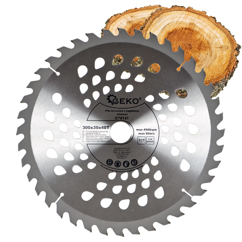 PIŁA TARCZA WIDIOWA DO CIĘCIA DREWNA 300x30 40 ZĘBÓW GEKO G78141