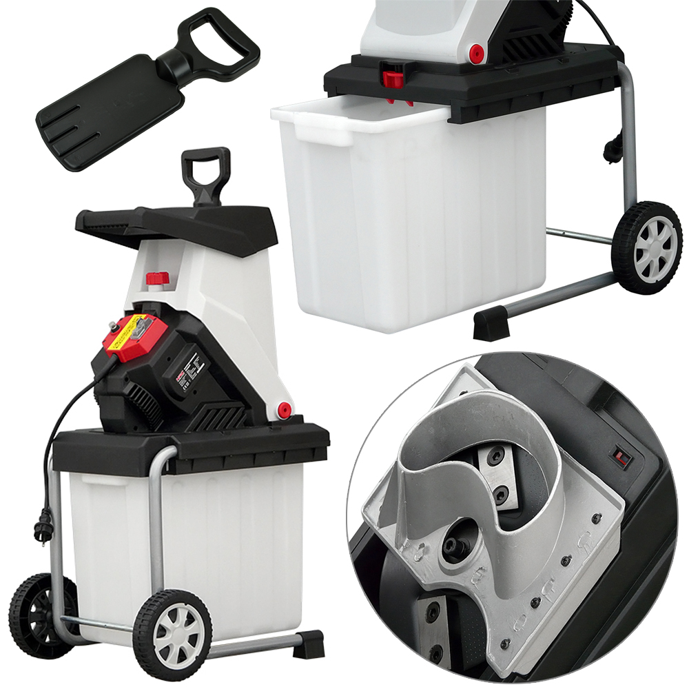 ROZDRABNIACZ DO GAŁĘZI NAC SHE 250B-BOX-G 2500 W NOŻOWY + POJEMNIK