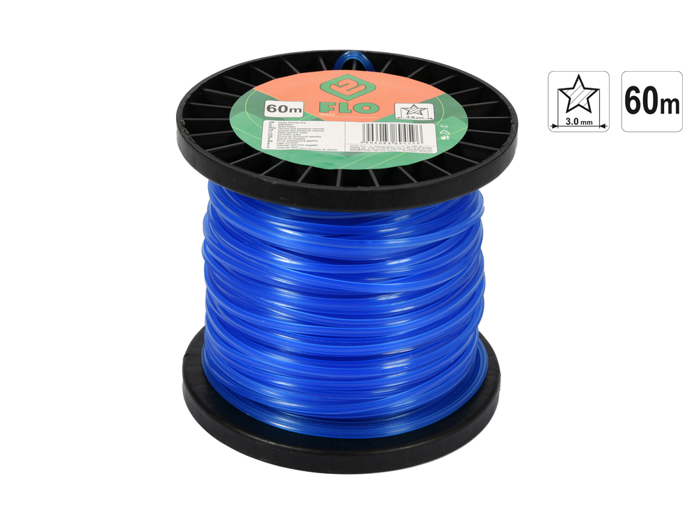 ŻYŁKA TNĄCA DO KOS I PODKASZAREK 3 MM 60 MB FLO 89459 GWIAZDKA