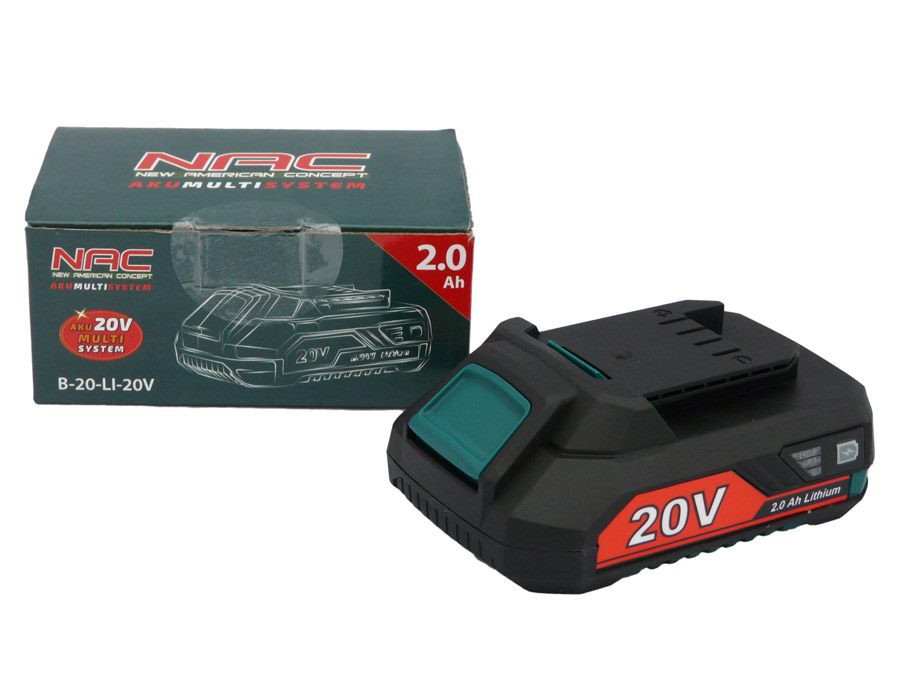 AKUMULATOR NAC B-20-LI-20V 2 AH DO ELEKTRONARZĘDZI AKUMULTISYSTEM 20 V