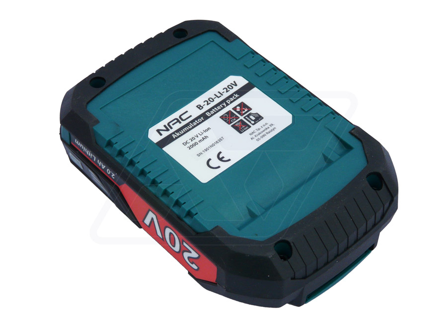 AKUMULATOR NAC B-20-LI-20V 2 AH DO ELEKTRONARZĘDZI AKUMULTISYSTEM 20 V