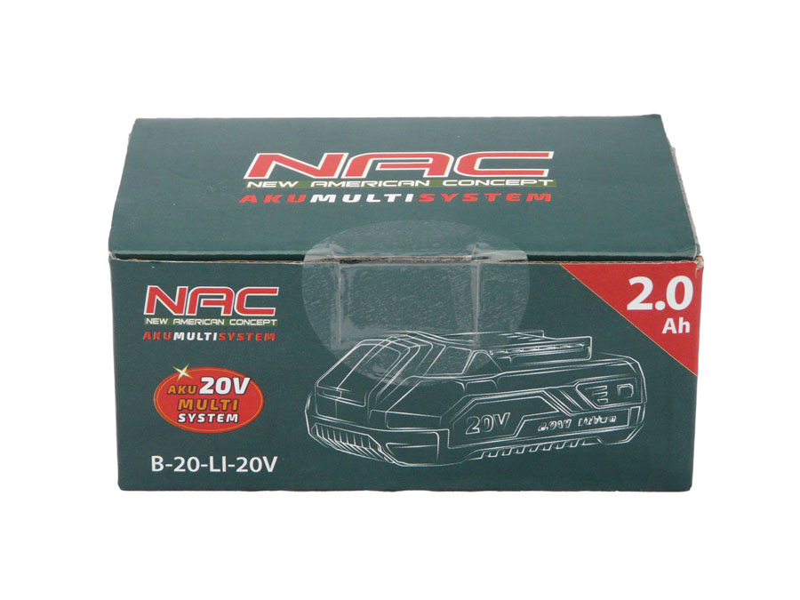 AKUMULATOR NAC B-20-LI-20V 2 AH DO ELEKTRONARZĘDZI AKUMULTISYSTEM 20 V