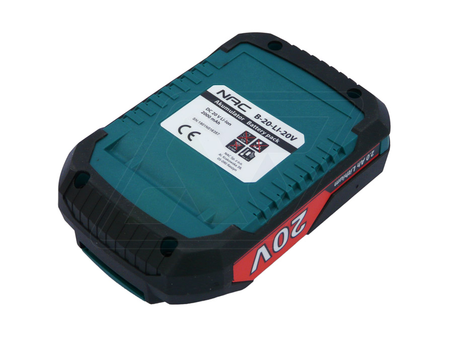 AKUMULATOR NAC B-20-LI-20V 2 AH DO ELEKTRONARZĘDZI AKUMULTISYSTEM 20 V