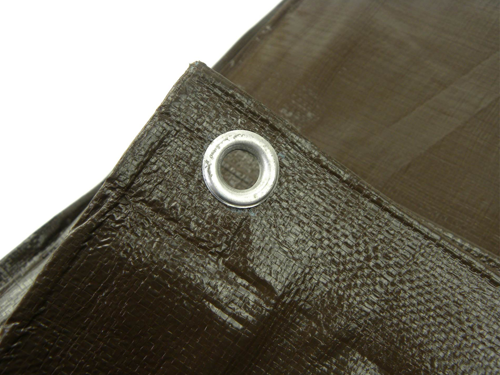 PLANDEKA UNIWERSALNA WZMACNIANA MEGA GRUBA 6x10 M BRĄZOWA G70744 200 g/mkw.