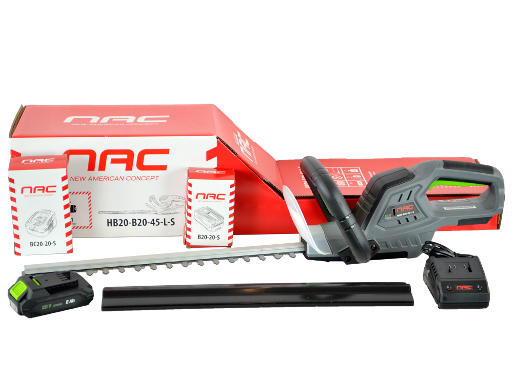 NOŻYCE AKUMULATOROWE DO ŻYWOPŁOTU NAC HB20-B20-45-L-S 20 V OSTRZE 45,5 CM
