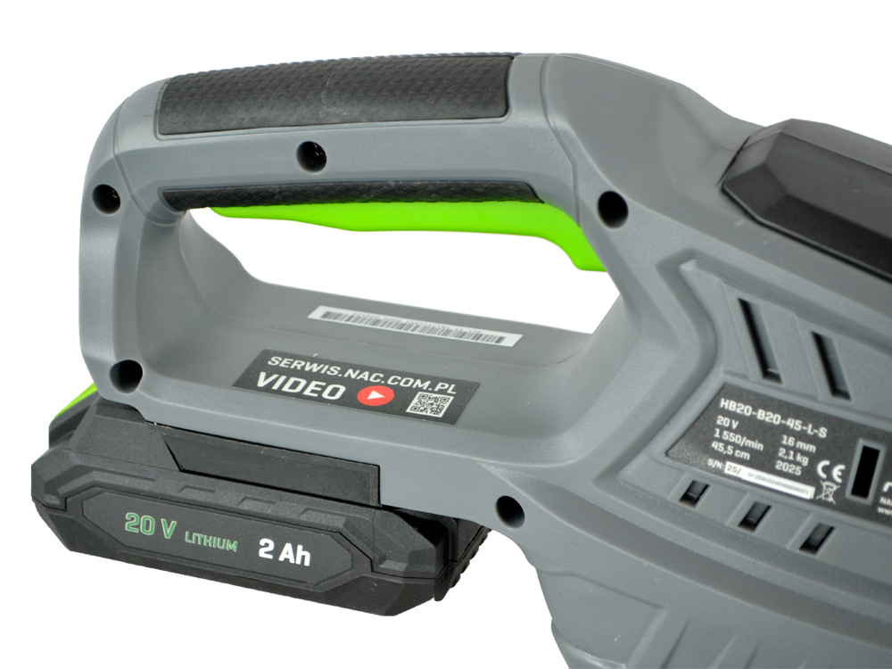 NOŻYCE AKUMULATOROWE DO ŻYWOPŁOTU NAC HB20-B20-45-L-S 20 V OSTRZE 45,5 CM