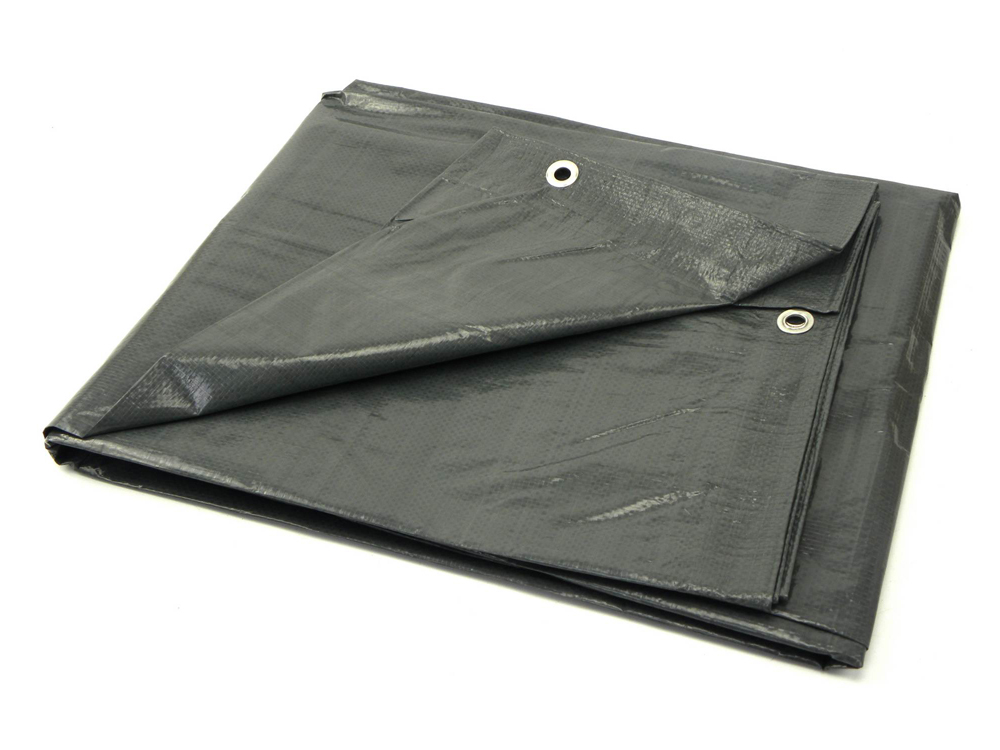 PLANDEKA UNIWERSALNA WZMACNIANA GRUBA 6x12 M SZARA GEKO G70546 120 g/mkw