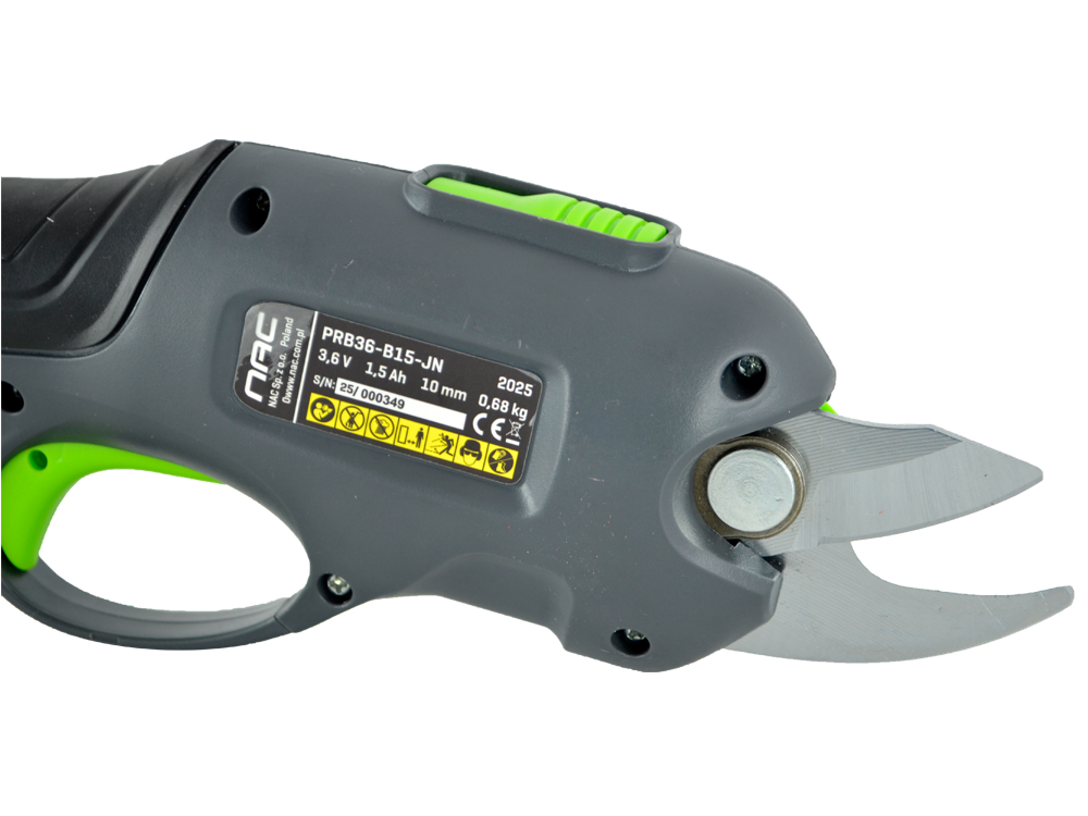 AKUMULATOROWY SEKATOR DO CIĘCIA GAŁĘZI NAC PRB36-B15-JN 800 CIĘĆ NA 1 ŁADOW