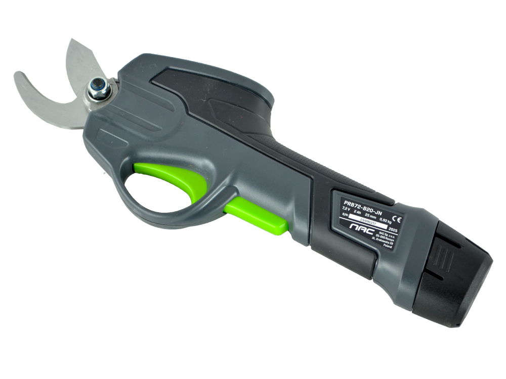 AKUMULATOROWY SEKATOR DO CIĘCIA GAŁĘZI NAC PRB72-B20-JN 7.2 V CIĘCIE 25 MM