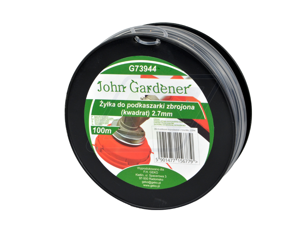 ŻYŁKA TNĄCA DO KOS I PODKASZAREK 2.7 MM 100 MB G73944 KWADRAT + RDZEŃ