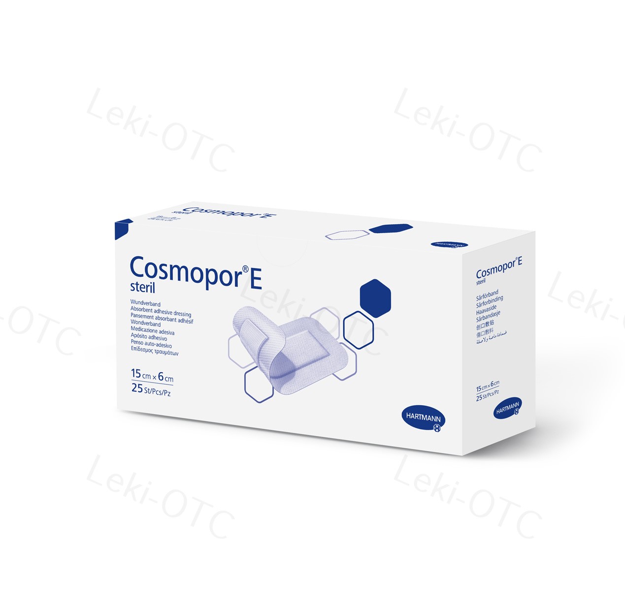 HARTMANN  COSMOPOR E  Opatrunki Jałowe  15cm x 6cm  25szt  (900872)
