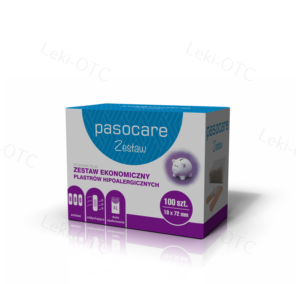 PASOCARE  Zestaw Plastrów PLASTRY Z KLEJEM SILIKONOWYM   8szt