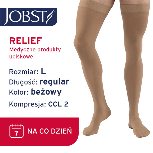JOBST Relief AG Pończochy, zamknięte palce, CCL2, Kolor beżowy  rozm. L  (7804400009)