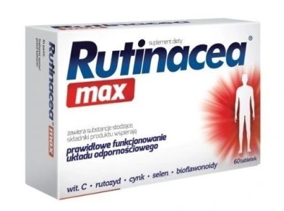 RUTINACEA MAX 60 tabl.  Do stosowania w stanach obniżonej odporności