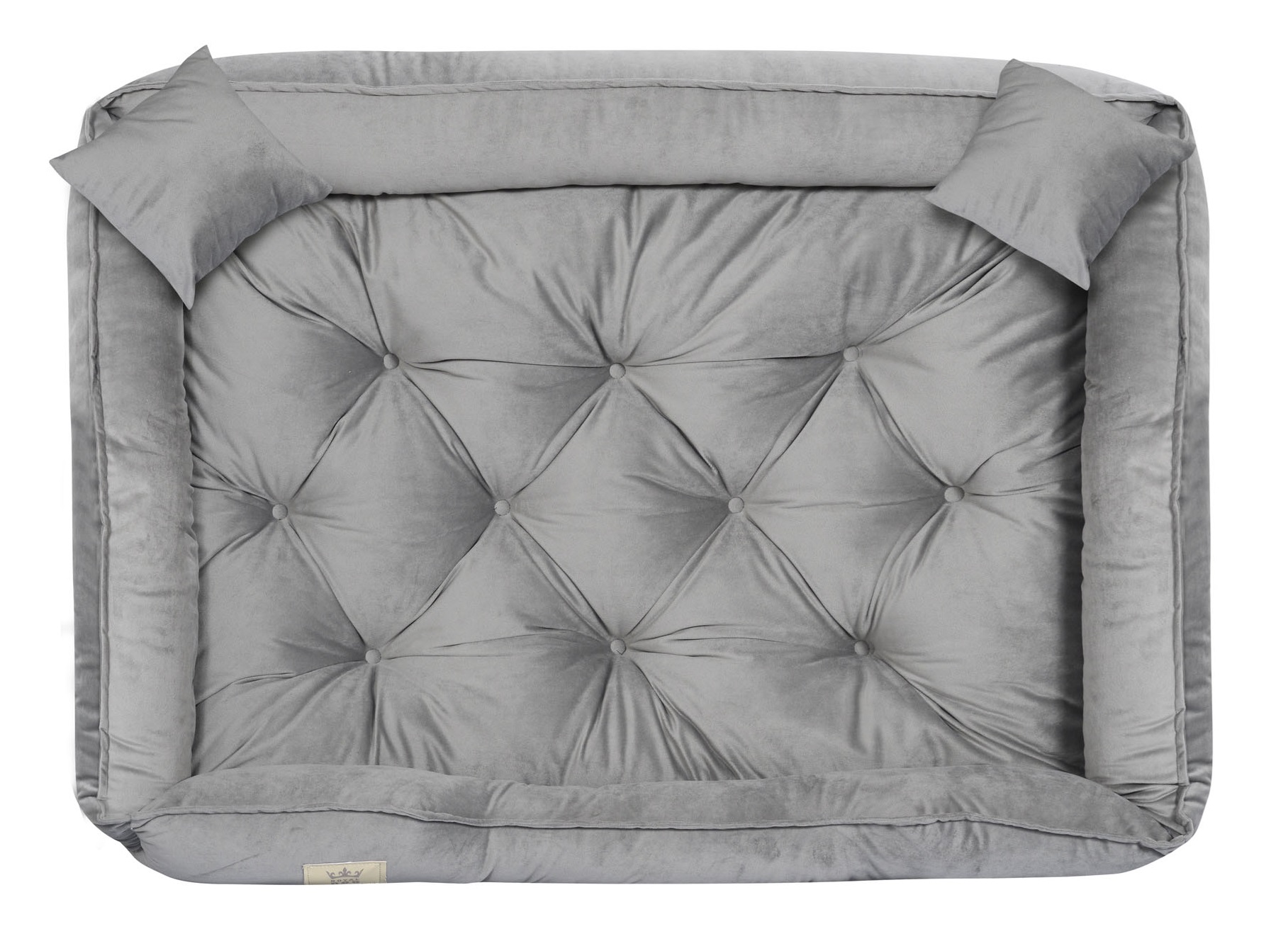 Legowisko dla psa kojec 115x95 cm welur szary Indygosklep.pl