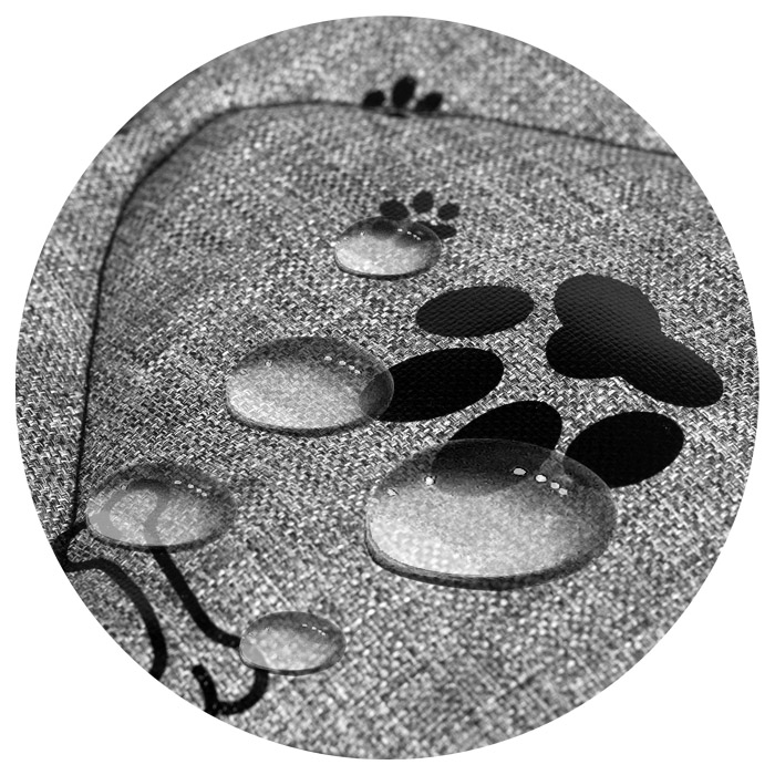 Legowisko dla psa kojec KINGDOG 115x95 cm wodoodporne kości czarne