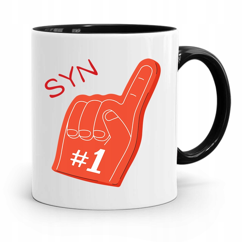 Kubek Czarny Prezent Dla Syna Syn Numer Jeden Z Nadrukiem Ze Zdjęciem