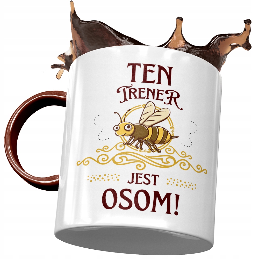 Kubek Bordowy Dla Trenera Ten Trener Jest Osom Z Nadrukiem Ze Zdjęciem