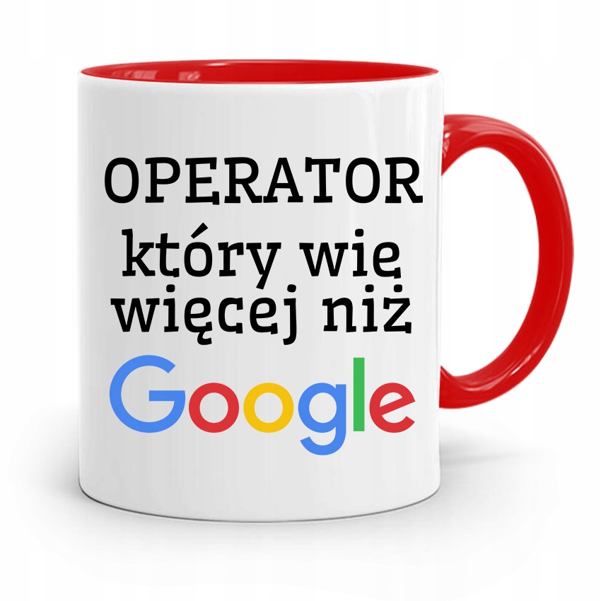 Dla Operatora Kubek Czerwony Prezent Na Urodziny Z Nadrukiem Ze Zdjęciem