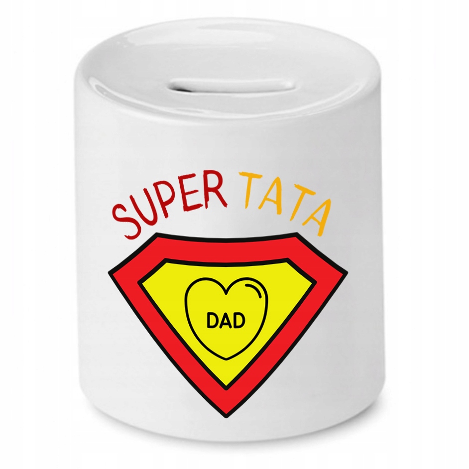 Skarbonka Dla Taty Ojca Super Tata Dad Prezent Z Nadrukiem Ze Zdjęciem