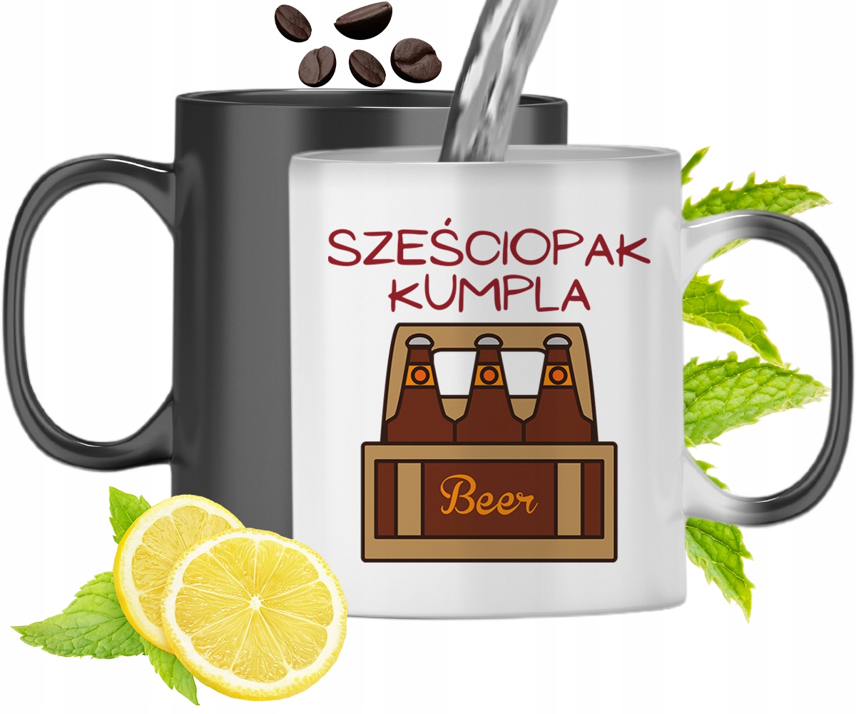 Kubek Magiczny Dla Przyjaciela Zmieniający Kolor Z Nadrukiem Ze Zdjęciem