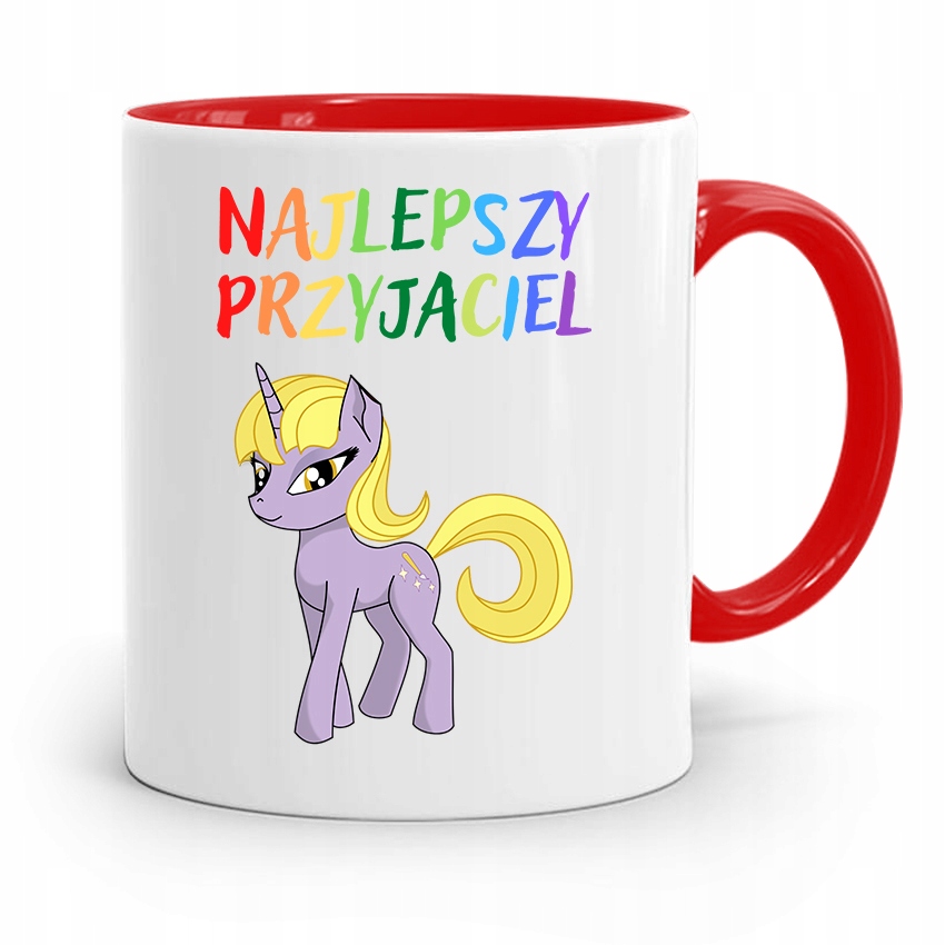 Kubek Czerwony Dla Dzieci Najlepszy Przyjaciel Z Nadrukiem Ze Zdjęciem