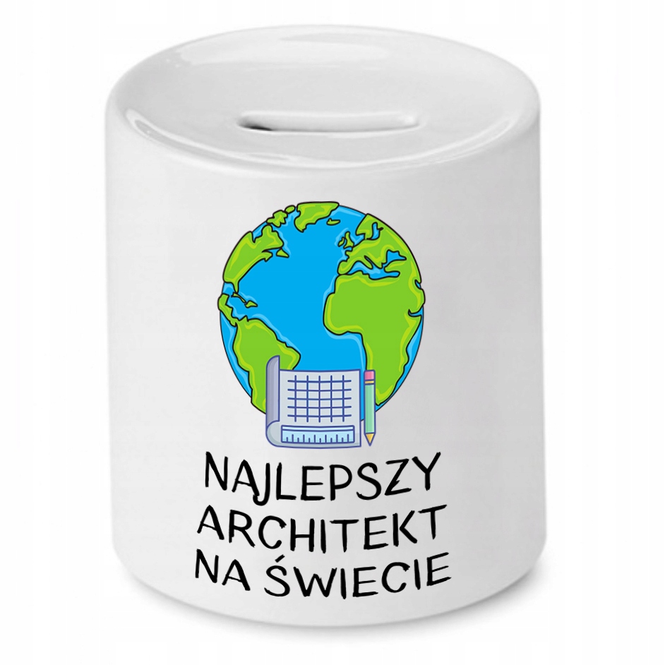 Skarbonka Dla Architekta Najlepszy Architekt Z Nadrukiem Ze Zdjęciem